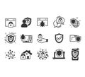 Cyber security icons. Royalty Free Stock Photo